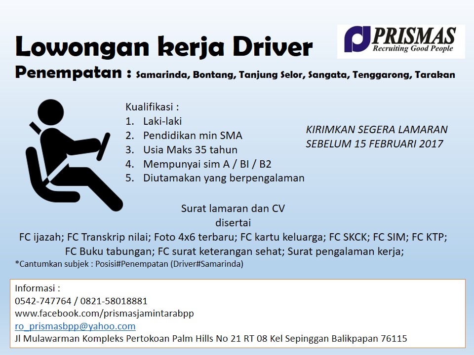 Lowongan Driver : Lowongan Kerja Driver Indomaret Pekanbaru, Provinsi